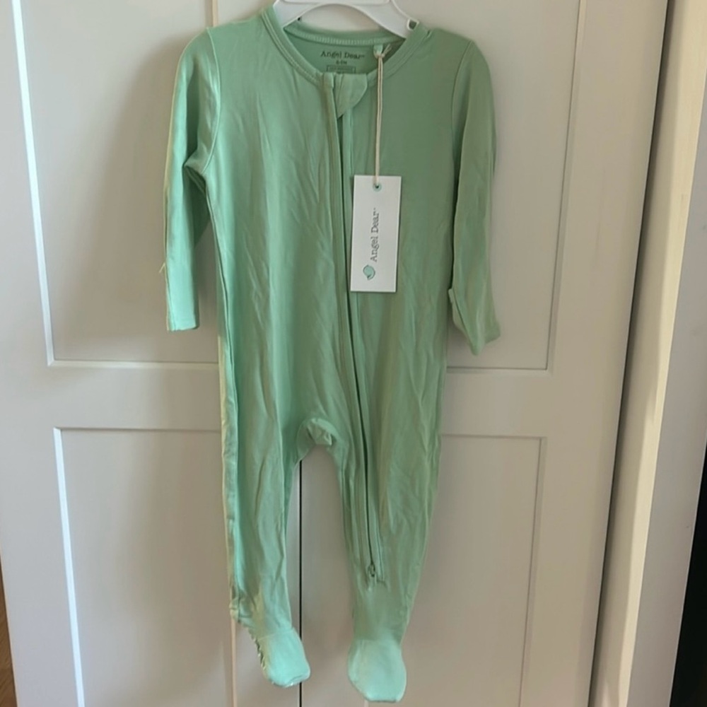 NWT Angel Dear Seafoam Green Footie